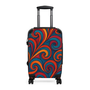 Stylish Travel Suitcase Colorful Swirl Design - Dipaliz - Suitcases