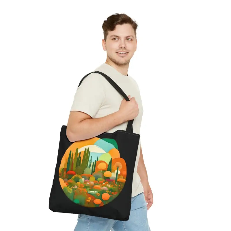 Tree Landscape Tote: Trendy Style and Function for On-the-go - Large Bags