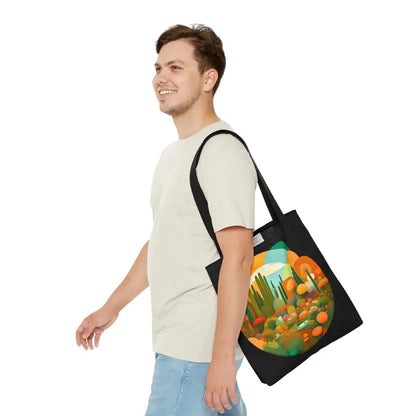 Tree Landscape Tote: Trendy Style and Function for On-the-go - Medium Bags