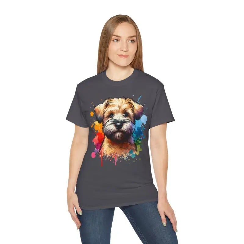 Unisex Ultra Cotton Tee for Wheaten Terrier Lovers - Charcoal / s T-shirt