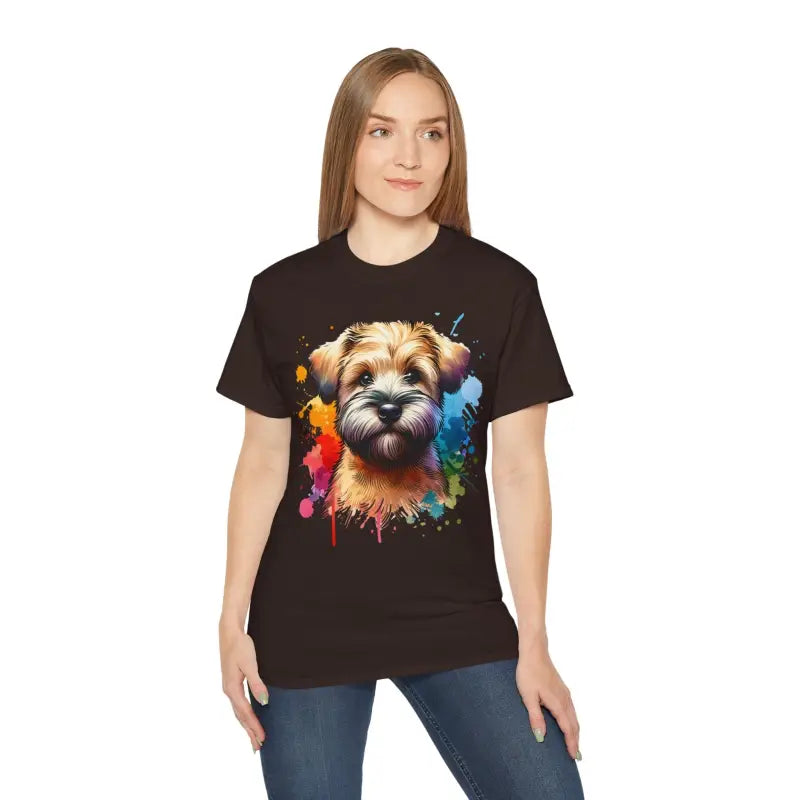 Unisex Ultra Cotton Tee for Wheaten Terrier Lovers - Dark Chocolate / s T-shirt