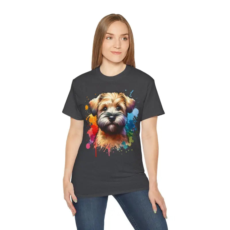 Unisex Ultra Cotton Tee for Wheaten Terrier Lovers - Dark Heather / s T-shirt