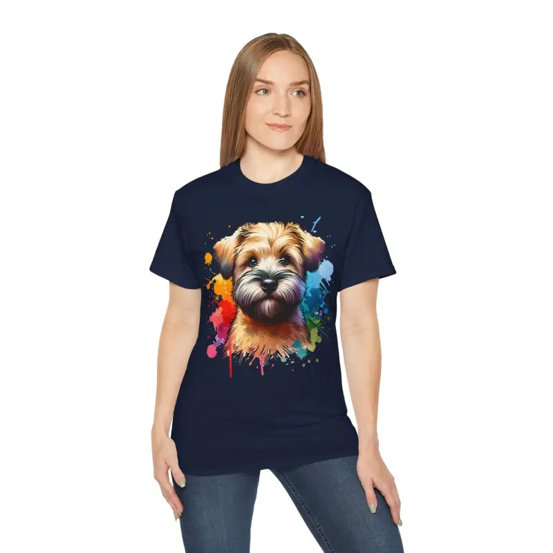 Unisex Ultra Cotton Tee for Wheaten Terrier Lovers - Navy / s T-shirt