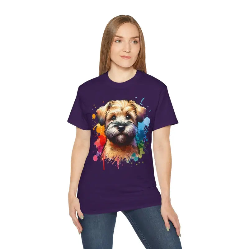 Unisex Ultra Cotton Tee for Wheaten Terrier Lovers - Purple / s T-shirt