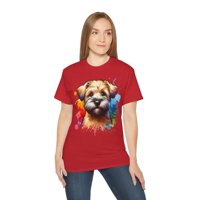 Unisex Ultra Cotton Tee for Wheaten Terrier Lovers - Red / s T-shirt