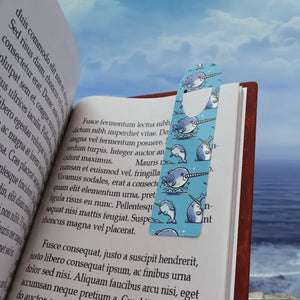 Aluminum Base Bookmark - Whale Pattern for Book Enthusiasts - Dipaliz - one Size / White - Bookmarks