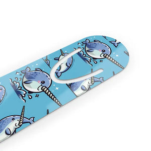 Aluminum Base Bookmark - Whale Pattern for Book Enthusiasts - Dipaliz - one Size / White - Bookmarks