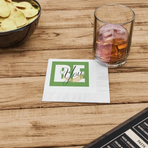 Home Decor - White Coined Napkins - Crisp Elegant Party Essential - Dipaliz