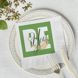 Home Decor - White Coined Napkins - Crisp Elegant Party Essential - Dipaliz