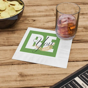 Home Decor - White Coined Napkins - Crisp Elegant Party Essential - Dipaliz