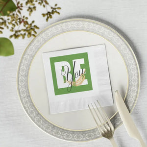 Home Decor - White Coined Napkins - Crisp Elegant Party Essential - Dipaliz