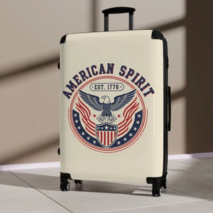 Suitcase - American Spirit Patriotic Carry-on with Eagle Emblem - Suitcases
