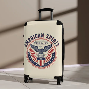 Suitcase - American Spirit Patriotic Carry-on with Eagle Emblem - Suitcases