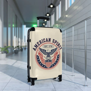 Suitcase - American Spirit Patriotic Carry-on with Eagle Emblem - Suitcases