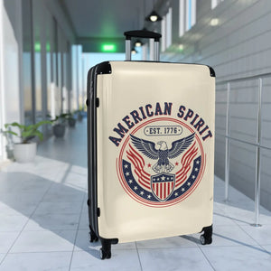 Suitcase - American Spirit Patriotic Carry-on with Eagle Emblem - Suitcases
