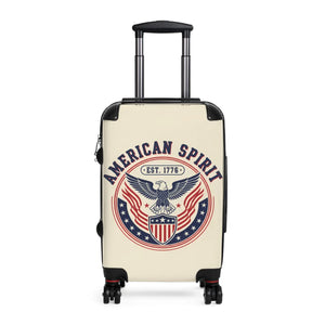 Suitcase - American Spirit Patriotic Carry-on with Eagle Emblem - Suitcases
