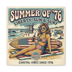 Beach Canvas Wall – Summer 1976 Vintage Print - Dipaliz - Prints