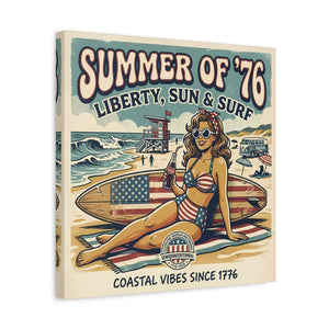 Beach Canvas Wall – Summer 1976 Vintage Print - Dipaliz - Prints
