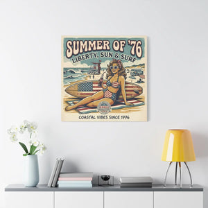 Beach Canvas Wall – Summer 1976 Vintage Print - Dipaliz - Prints