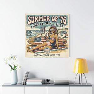 Beach Canvas Wall – Summer 1976 Vintage Print - Dipaliz - Prints