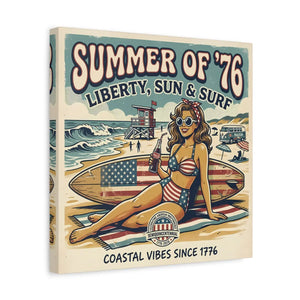 Beach Canvas Wall – Summer 1976 Vintage Print - Dipaliz - Prints