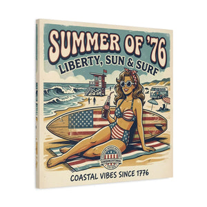 Beach Canvas Wall – Summer 1976 Vintage Print - Dipaliz - Prints