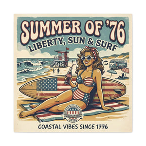 Beach Canvas Wall – Summer 1976 Vintage Print - Dipaliz - Prints