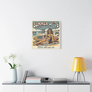 Beach Canvas Wall – Summer 1976 Vintage Print - Dipaliz - Prints