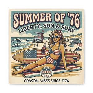 Beach Canvas Wall – Summer 1976 Vintage Print - Dipaliz - Prints