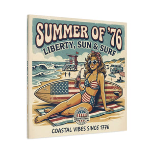 Beach Canvas Wall – Summer 1976 Vintage Print - Dipaliz - Prints