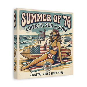 Beach Canvas Wall – Summer 1976 Vintage Print - Dipaliz - Prints