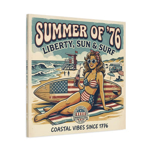 Beach Canvas Wall – Summer 1976 Vintage Print - Dipaliz - Prints