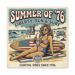 Beach Canvas Wall – Summer 1976 Vintage Print - Dipaliz - Prints