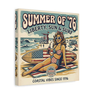 Beach Canvas Wall – Summer 1976 Vintage Print - Dipaliz - Prints