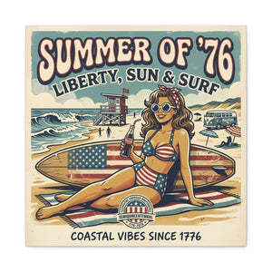 Beach Canvas Wall – Summer 1976 Vintage Print - Dipaliz - Prints