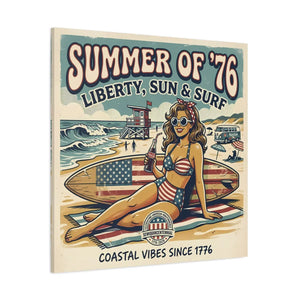 Beach Canvas Wall – Summer 1976 Vintage Print - Dipaliz - Prints