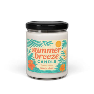 Summer Breeze Scented Soy Candle Cotton Wick - Dipaliz - Cinnamon Vanilla / 9oz - Candles