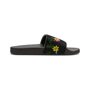 Women’s Pu Slide Sandals Floral Design Summer Comfort - Dipaliz