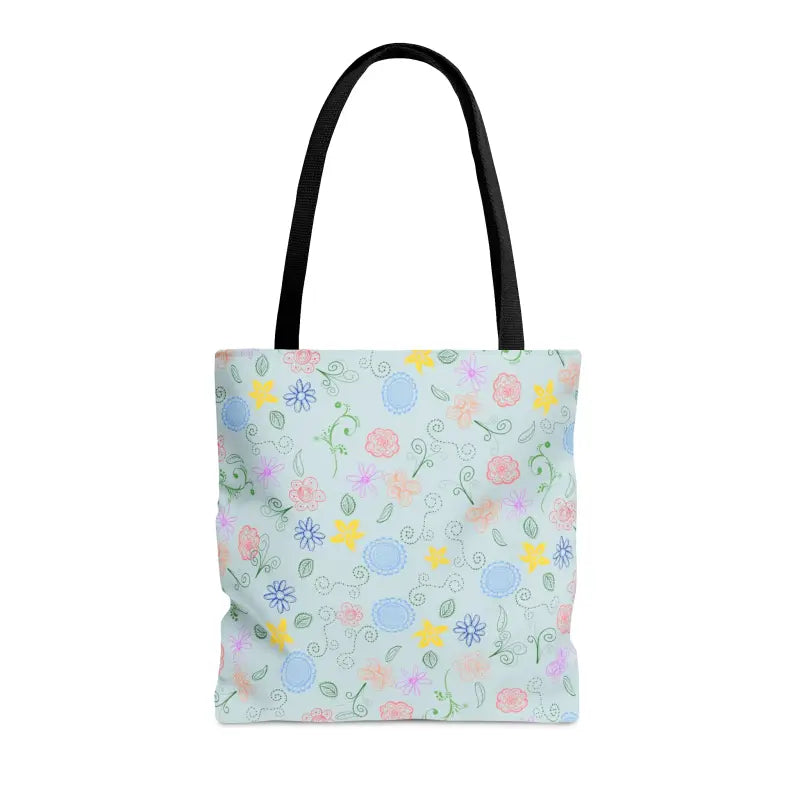 Bloominbrilliant Blue Floral Tote Bag for Summer Fun - Bags