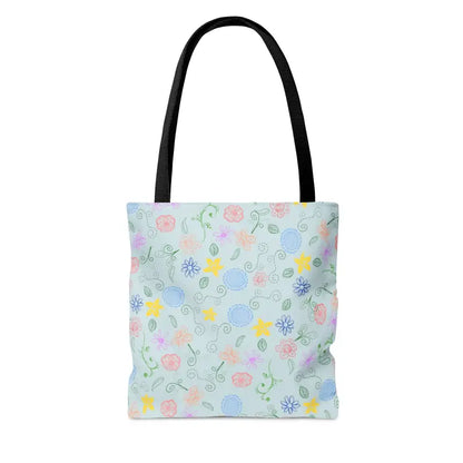 Bloominbrilliant Blue Floral Tote Bag for Summer Fun - Bags