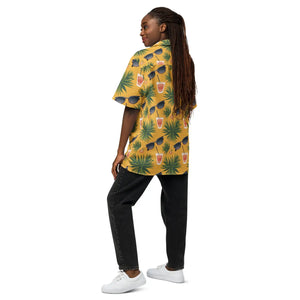 Eco-friendly Pineapple Summer Shirt - Recycled Button - Dipaliz - Shirts - Xs
