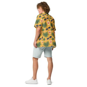 Eco-friendly Pineapple Summer Shirt - Recycled Button - Dipaliz - Shirts - Xs