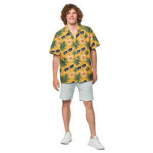 Eco-friendly Pineapple Summer Shirt - Recycled Button - Dipaliz - Shirts - Xs