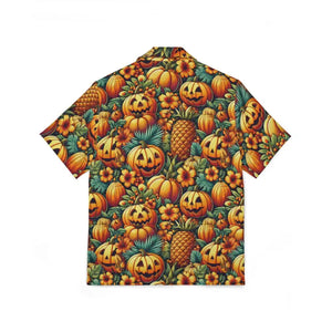 Hawaiian Camp Shirt Jack Lantern Palm Leaves Summer Party Dipaliz - Shirts