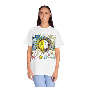 Moon Graphic Unisex T-shirt Bold Boho Vibes Style Dipaliz - T-shirts