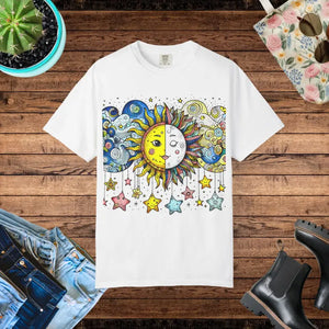 Moon Graphic Unisex T-shirt Bold Boho Vibes Style Dipaliz - White / s - T-shirts