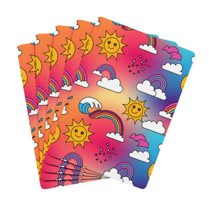 Rainbow Poker Playing Cards - 300gsm Premium Card Deck - Dipaliz - 2.5’’ x 3.5’’ / White / Semi Glossy - Games