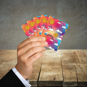 Rainbow Poker Playing Cards - 300gsm Premium Card Deck - Dipaliz - 2.5’’ x 3.5’’ / White / Semi Glossy - Games