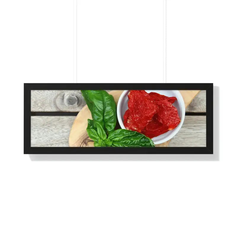 Elevate your Space with our Sun Dried Tomatoes Framed Poster - 36″ × 12″ / Black