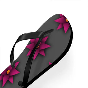 Unisex Flip Flops Pink Flowers Bold Summer Style - Dipaliz - Slippers